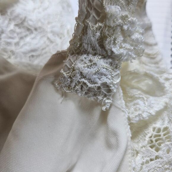 RALPH LAUREN LRL Lace Maxi Dress Size 8 White Sleeveless Elegant Bridal READ - Picture 7 of 12